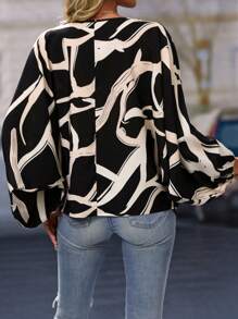 Chiquease Simple Loose Fit Women's Shirt With Random Prints