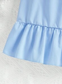 SHEIN Tween Girl Ruffle Trim Top & Skirt