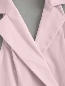 Sweetra 女士純色簡約透氣露背連衣裙