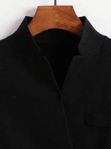 EMERY ROSE Elegant Cardigan Sweater, Women's Knitted Open Front Top Fall Winter Cloth For Women