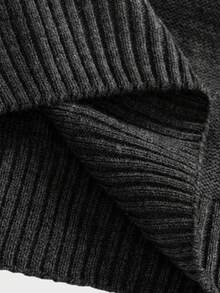 RueChic Men Geometrical Knit Regular Sweater - Dark Grey - View 4