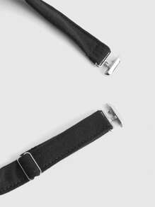 ROMWE Goth Women's Sexy Summer Solid Color Halter Halter Tank Top - Black - View 3