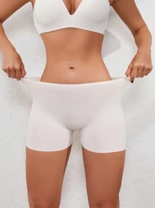 Women's Solid High Rise Stretch Briefs - Apricot - View 5