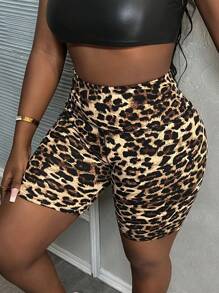 Slaydiva Shorts sexys y elegantes de estampado de leopardo para mujer, modelo nuevo 2024