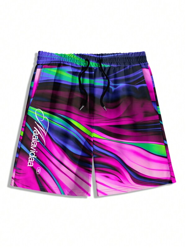 MAALAVIDAA Pantaloni scurți țesuți pentru bărbați Artist în stil întunecat, potriviti pentru primăvară și vară, vacanță, Anul Nou, vacanță, festival