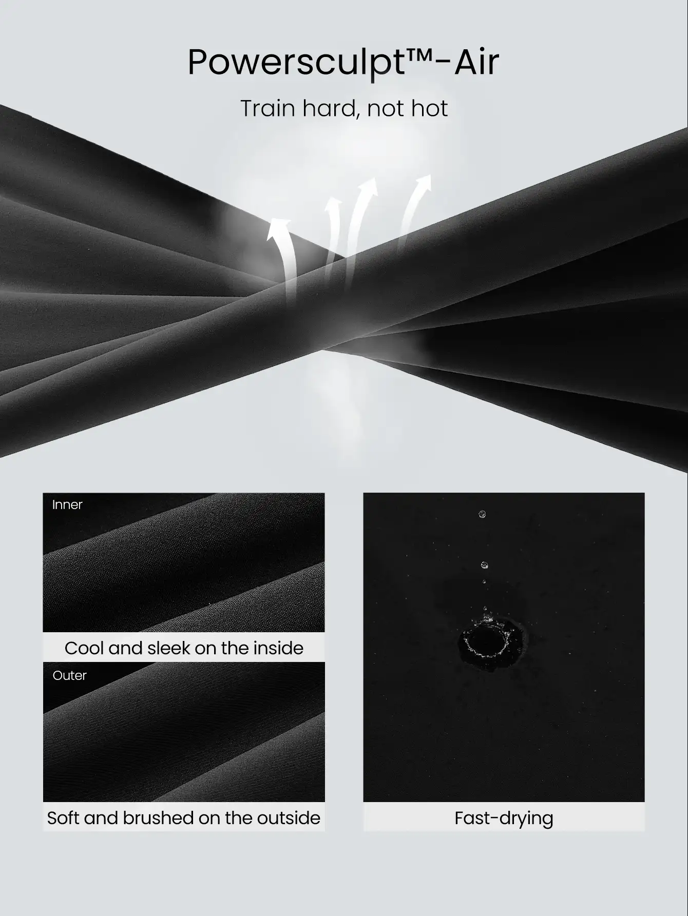 GLOWMODE 6 英寸 Powersculpt™-Air 提臀接缝抽绳骑行短裤耐冲击跑步训练网球 - 黑色 - 查看 4