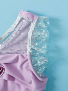 Young Girls' Sleeveless One-Piece Swimsuit - Mauve Purple - View 5