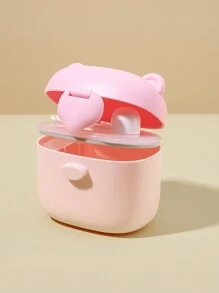1pc Baby Portable Formula Milk Powder Dispenser Snack Storage Container, Cute Cartoon Bear Design