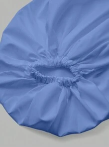SHEIN Unity 大尺碼女士純色簡約日常穿著連衣裙，寬袖子款式 - 藍色 - 查看 3