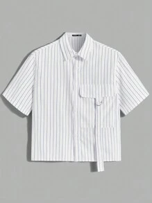 Manfinity VCAY Men's Simple Woven Casual Shirt For Everyday Wear - Blue - View 1