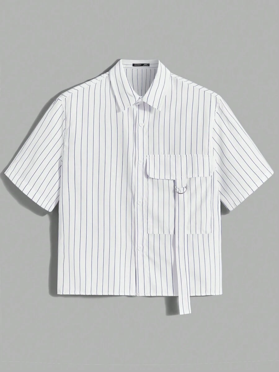 Manfinity VCAY Men's Simple Woven Casual Shirt For Everyday Wear - Blue - View 1