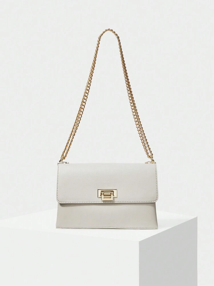 COMMUTE MINIMALIST CHAIN FLAP WOMEN'S SHOULDER BAG, VERSATILE STYLE
