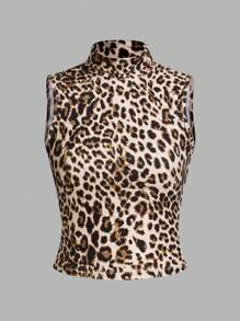 SHEIN Essnce 3pcs Women's Basic High Neck Tank Top - Black - View 7