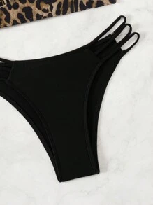 SHEIN Swim Women's Bikini Set, Random Print Pattern, Copyright Purchased Summer Beach - Multicolor - View 5