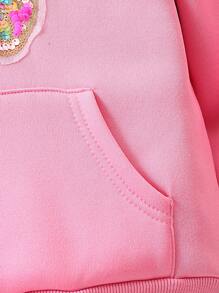 SHEIN Sudaderas para niñas jóvenes de color rosa con estampados gráficos lindos y coloridos con motivos como gatos, murciélagos, arañas, calabazas, moños, aptas para invierno, verano, otoño, primavera, uso casual, exterior, interior, fiesta, clásico, de moda, versátil, princesa, deportivo