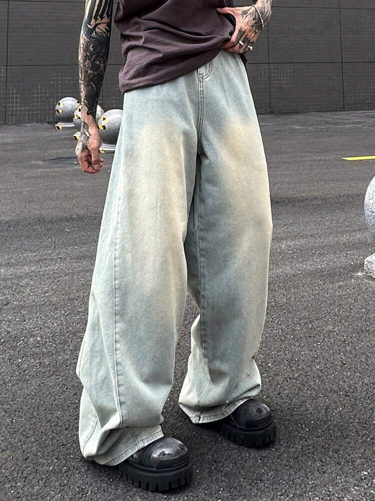 デニム・ジーパン WOOYOUNGMI 25SS SQUARESTEELLOGO ONETUCK WASHEDWIDEDENIMPANTS ヤングアンドオルセン 20s ワイド ジーンズ – YOUNG & OLSEN The