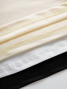 Chiquease 女士春夏時尚素色圓領長袖舒適休閒T恤，萬能搭配