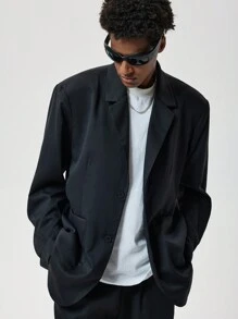 Forever 21 Smart Co-Ord Longline Relaxed Jacket And Trousers In Black - Black - View 1