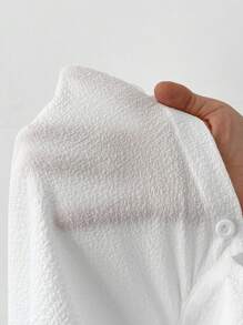 Comfortcana Plus Size Women's Short White Shirt