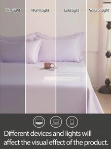1 stuk 100% polyester lichtgewicht en ademend effen laken, modern samengesteld beddengoed laken voor de slaapkamer