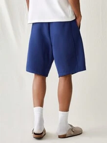 Manfinity VCAY Quần short nam dệt thường ngày trẻ trung eo đàn hồi màu trơn chắp vá - Nhiều màu - Xem 2