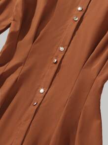 Cazadora cortaviento de otoño con cuello de camisa, mangas largas, cintura plisada y ribetes de volantes para chicas adolescentes, ideal para hacer senderismo