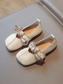 1 par de Sapatos Baixos para Meninas, Estilo de Princesa Bonito com Decoração de Borboleta, Sola Macia e Antiderrapante, Adequado Para Todas as Estações
