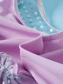 Young Girls' Sleeveless One-Piece Swimsuit - Mauve Purple - View 4