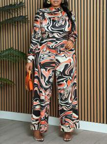 Slaydiva Bộ đồ liền thân in họa tiết, Cỡ lớn, Trang phục thường ngày, Không lưng - Nhiều màu - Xem 1