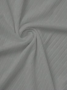 男士纯色短袖休闲 T 恤，夏季 - 灰色 - 查看 4