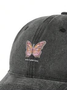 Skyy Designs Co Artist Sport Casual Outdoor Butterfly Letter Printed Retro Baseball Cap, Holiday, Valentine's Day