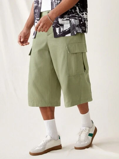 Manfinity VCAY Men's Woven Striped Casual Elastic Waist Straight Trousers For Daily Wear, Youth