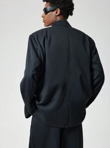 Forever 21 Smart Co-Ord Longline Relaxed Jacket And Trousers In Black - Black - View 3