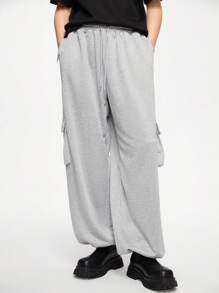 Manfinity Hypemode Men's Pocket Design Casual Daily Wear Jogger Pantsback To School Cargo Men Pants Baggy Pants