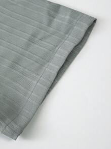 Manfinity Homme Men's Simple Plain Color Short Sleeve T-Shirt And Shorts Set For Daily Wear - Light Grey - View 4