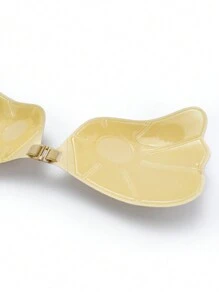 Women Invisible Adhesive Bra, Front Closure Sticky Bra - Apricot - View 4