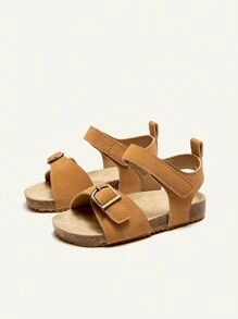 Cozy Pixies 夏季時尚多功能休閒柔軟舒適男童海灘涼鞋，帶扣款式 - 棕色 - 查看 7