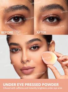 SHEGLAM Insta-Ready Face & Under Eye Setting Powder Duo-Cocoa Loco 2 Em 1 Pó Solto Iluminador Pó Fixador Fosco Sem Poros à Prova D'áGua Maquiagem Facial Pó De Inverno De Natal Marca Beleza Maquiagem Maquiagens CosméTico Para Mulheres E Garotas Perfeito Para Outono E Inverno Ideal Para Y2K Moda Elegante Adequado Para AniversáRio Dia Das MãEs Carnaval Prenda Festa De Pronto Melhor Cor - Cocoa Loco - Visão 6