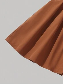 Cazadora cortaviento de otoño con cuello de camisa, mangas largas, cintura plisada y ribetes de volantes para chicas adolescentes, ideal para hacer senderismo