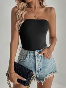 SHEIN Tall 固體管夏季女性連體衣