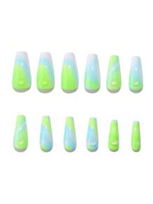 GIOIA TANG Artist Y2K Gradient Press On Nails, Holiday - Mint Green - View 5