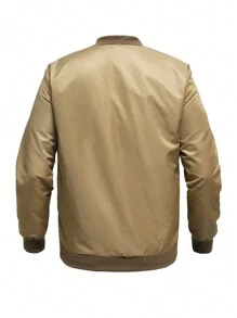 Men's New Fashionable Coffee Brown Jacket, Daddy And Me Matching Outfits (2 Pieces Sold Separately) - Coffee Brown - View 2