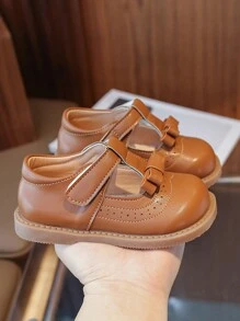 嬰兒女孩平底鞋，時尚、舒適、簡約、休閒、基礎款，魔術貼兒童鞋