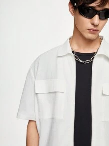 Chillumni Men's Plain & Simple Daily Pocket Shirt Set