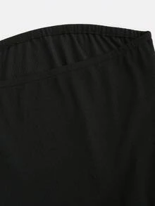 SHEIN Unity Váy không dây xếp nếp nhiều lớp họa tiết da báo, trang phục mùa hè ngắn cho nữ Váy cheetahVáy cheetahVáy in hình da báoVáy cheetah - màu đen - Xem 3