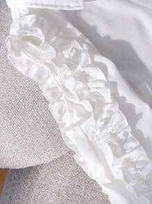 SHEIN Genkimix Kids Camicia a manica lunga semplice di colore solido per ragazze giovani da indossare tutti i giorni