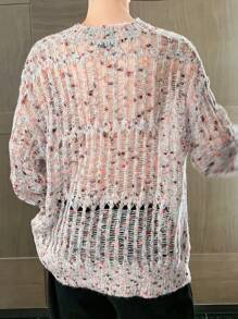 Claim Dot Men Marled Knit Distressed Sweater For Dailywear - Multicolor - View 2