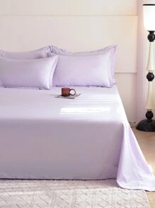1 stuk 100% polyester lichtgewicht en ademend effen laken, modern samengesteld beddengoed laken voor de slaapkamer