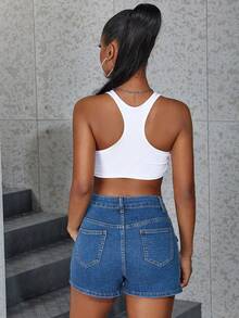 女士带口袋牛仔裙，休闲百搭，防走光