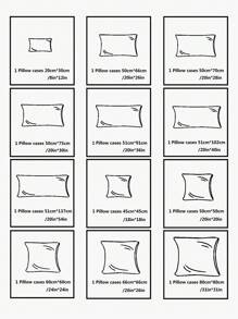 1pc Solid Color Polyester Envelope Pillowcase, No Inner - Multicolor - View 3